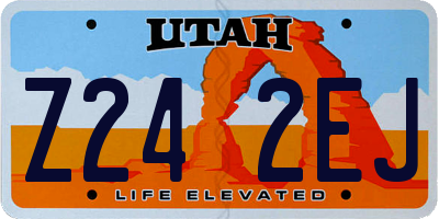 UT license plate Z242EJ