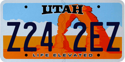 UT license plate Z242EZ