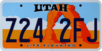 UT license plate Z242FJ