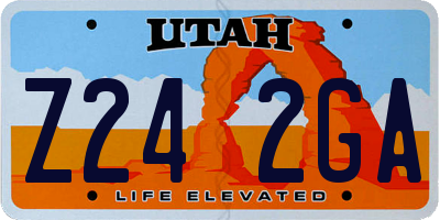 UT license plate Z242GA