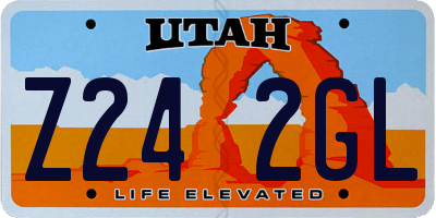UT license plate Z242GL