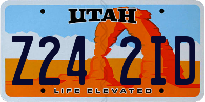 UT license plate Z242ID