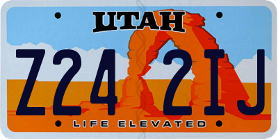 UT license plate Z242IJ