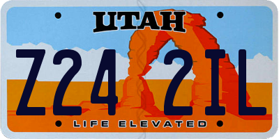 UT license plate Z242IL