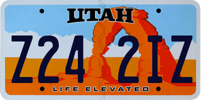 UT license plate Z242IZ
