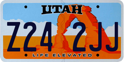UT license plate Z242JJ
