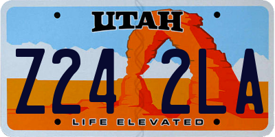 UT license plate Z242LA