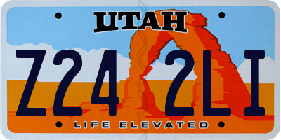 UT license plate Z242LI