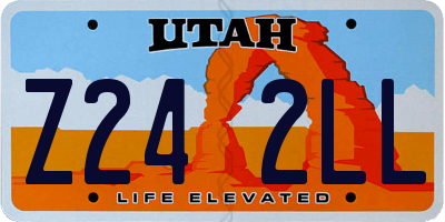 UT license plate Z242LL