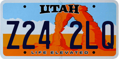 UT license plate Z242LQ