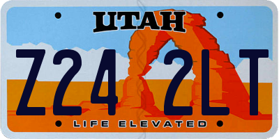 UT license plate Z242LT