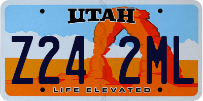 UT license plate Z242ML