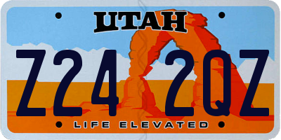 UT license plate Z242QZ