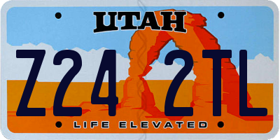 UT license plate Z242TL