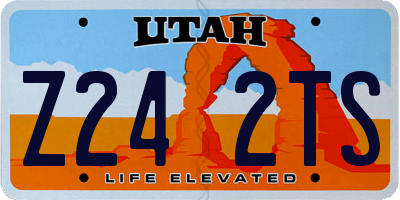 UT license plate Z242TS