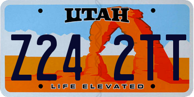 UT license plate Z242TT