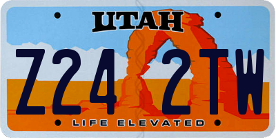 UT license plate Z242TW