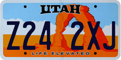 UT license plate Z242XJ