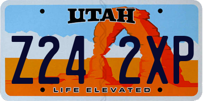 UT license plate Z242XP