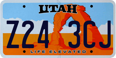 UT license plate Z243CJ