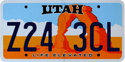 UT license plate Z243CL