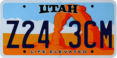 UT license plate Z243CM