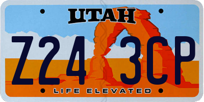 UT license plate Z243CP