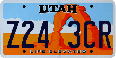 UT license plate Z243CR