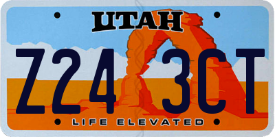 UT license plate Z243CT
