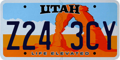 UT license plate Z243CY