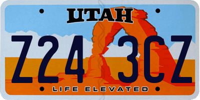 UT license plate Z243CZ
