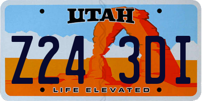UT license plate Z243DI