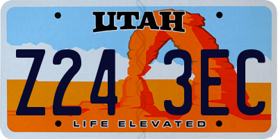 UT license plate Z243EC