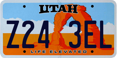 UT license plate Z243EL