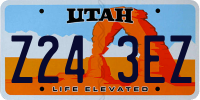 UT license plate Z243EZ