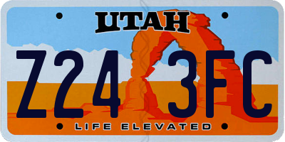 UT license plate Z243FC