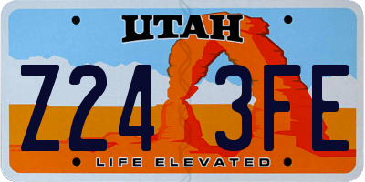 UT license plate Z243FE