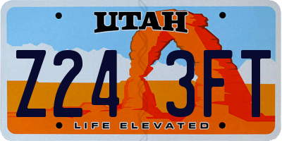UT license plate Z243FT