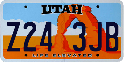 UT license plate Z243JB