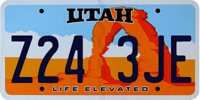 UT license plate Z243JE