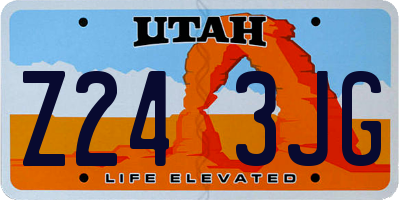UT license plate Z243JG