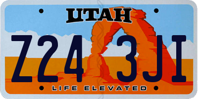 UT license plate Z243JI
