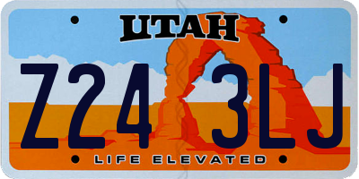 UT license plate Z243LJ