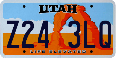 UT license plate Z243LQ