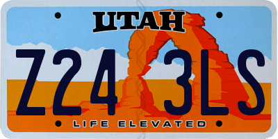 UT license plate Z243LS
