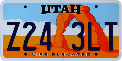UT license plate Z243LT