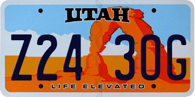 UT license plate Z243OG