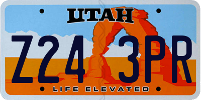 UT license plate Z243PR