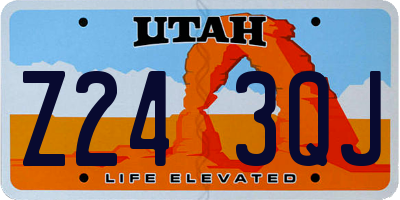 UT license plate Z243QJ