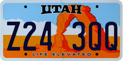 UT license plate Z243QQ
